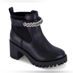 Marc Fisher little Girls Marika Ankle Strap Chelsea Boots Size 1